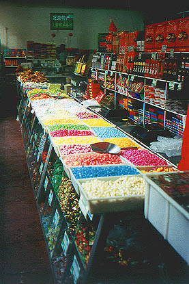 The candy department at the pickle market