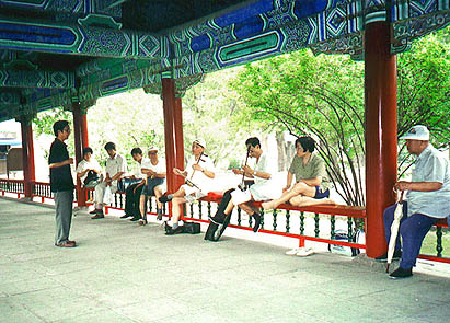 The same group of erhu players, with a different singer