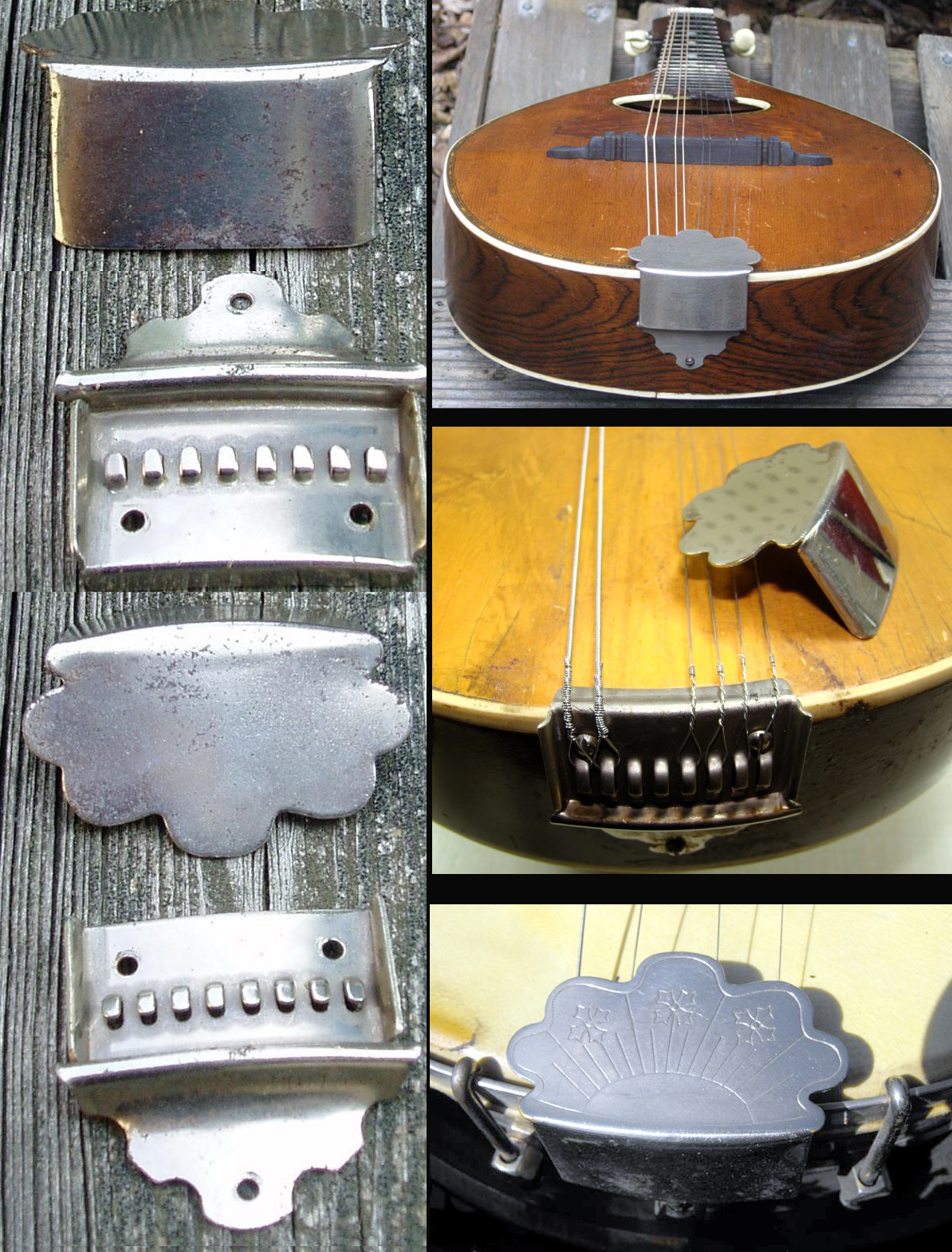 Mandolin Tailpiece Mandolin Parts Mandolin Guitar Tailpiece with Screw Instrument Replacement Accessory 